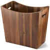 Tidita 3 Gallons Rectangular Wastebaskets - Acacia Wood Waste Basket