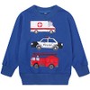 Boys Sweatshirts Fire Police Car Long Sleeve Crewneck Pullover Shirts Toddler Tops for Kids 2t(Police Car-8065 90)