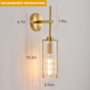 HermnJakk Modern Brass Wall Sconce,18" Gold Wall Sconces,Bathroom Vanity Light