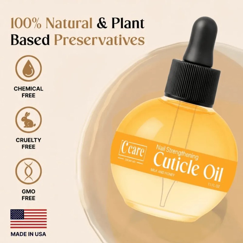 Aceite Para Cutaculas C Care Leche Y Miel 33ml Fortalecedor