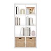 Furinno Cubicle Open Back Decorative Cube Storage Organizer, 8-Cube, White