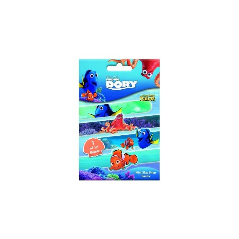 Craze 53790 Mini Slap Snap Bands, Finding Dory, Multi Colour