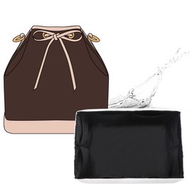 OAikor Purse Organizer Insert Compatible with LV Noe BB Bucket Bag,Upgraded Lightweight Water-Resistant Dupontpaper bag insert organizer Shaper for Luxury Bags(White/Black)