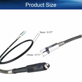 Heyiarbeit Rotary Drill Tool Flex Shaft Attachment, 39" Length for Keyless Chuck Collet Grinder