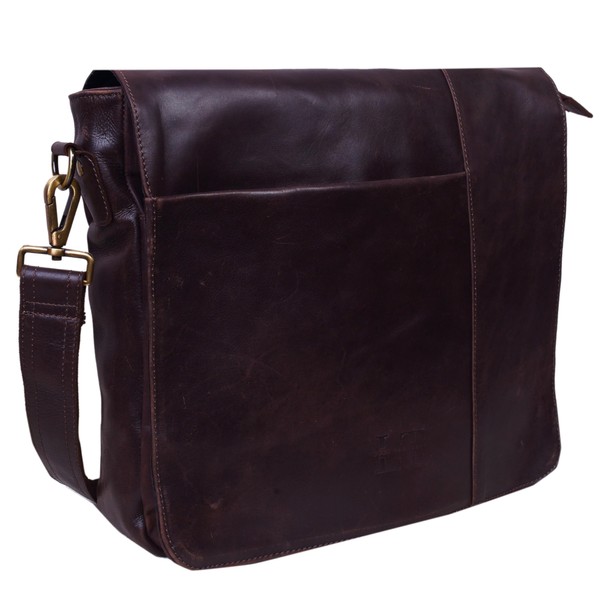 LUXI TREASURE Leather Messenger Sling Bag | 13 inch |