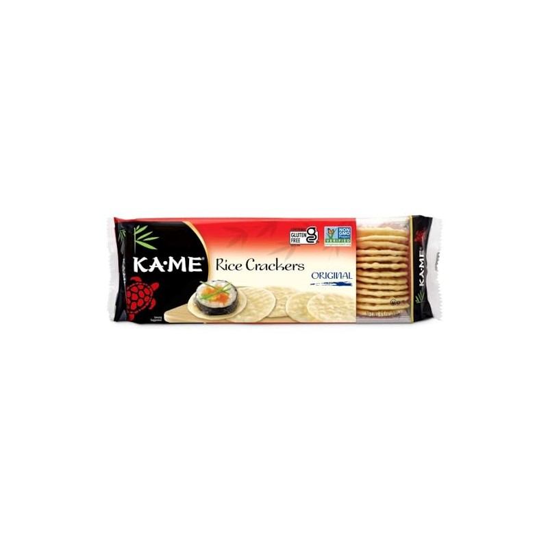 Kame Plain Rice Cracker, 3.5 oz, 12 Pack