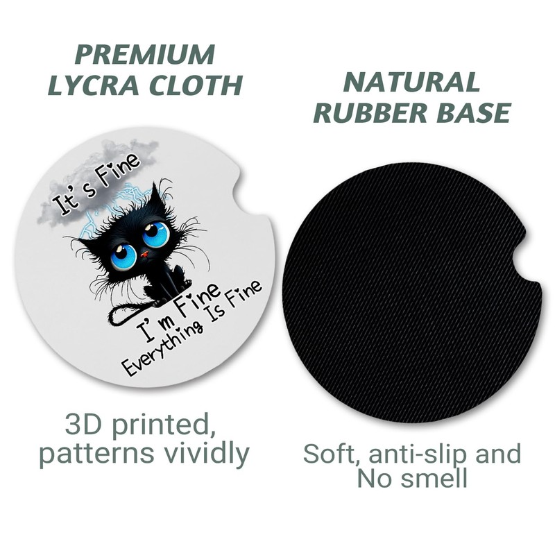 Car Coasters for Cup Holders，Car Cup Holder Coasters, 2 Pack
