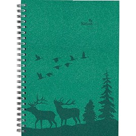 Weekly Planner Nature Line Forest 2023 - Pocket Calendar A5 - 1 Week 2 Pages - Ring Binding - 128 Pages - Environmental Calendar - with Hardcover - Alpha Edition
