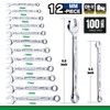 SK Combination Wrench Set, Metric 8 to 19mm, 12-Piece, SuperKrome