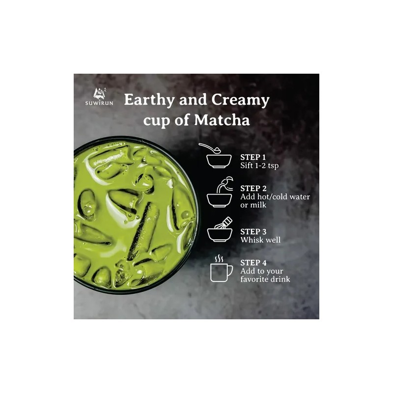 Suwirun Polvo De Matcha Orgánico Suwirun 113 G Sin Azúcar