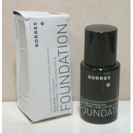 KORRES (2) KORRES LONG-LASTING WILD ROSE FOUNDATION SPF 20 SHADE WRF8 1.01 OZ BOXED