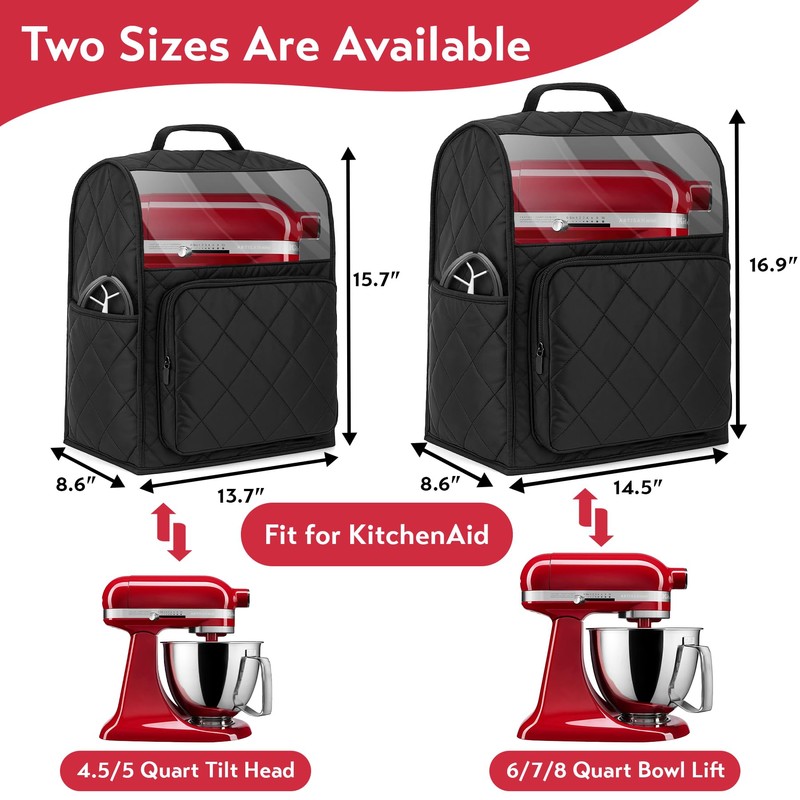 Stand Mixer Cover Compatible with KitchenAid 6/7/8 Quart Bowl Lift