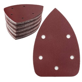 Pack of 50 Sandpaper Triangle Sanders, 240 Grit 5-Hole Sanding Pads Velcro Sandpaper Delta Sanders Sanding Sheets for Triangle Sanders 140 x 100 mm