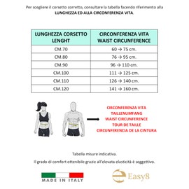 Easy8 - (90cm Lumbar Support for Back Wax for Men Wax for Women Men Posture Brace with Splints Straight Back