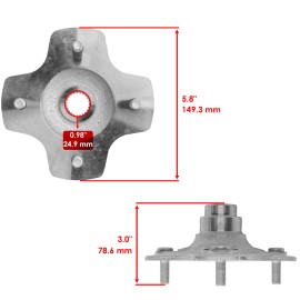 Caltric Rear Left Right Wheel Hub for Honda TRX420FA1 TRX420FA2 Rancher 420 2014 - 2020