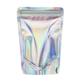 MIYKA 50 Pieces Resealable Stand Up Food Storage Bags Rainbow Color Mylar Zipper Bags Smell Proof Aluminum Foil Pouches for Food Storage (14x20cm)