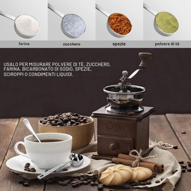 Cucchiaio da caffè, set di cucchiaini da caffè in acciaio