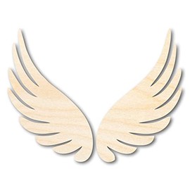 Unfinished Wood Angel Wings Shape Craft up to 46" 4" / 1/8"