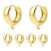 Set of 6 14K Gold-Plated 925 Sterling Silver Earring Hooks
