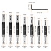 sourcing map 8pcs Self Centering Drill Bit Set 5/64-1/4" 5mm,
