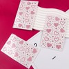 3 Sheers Pink Heart Rhinestone Sticker Acrylic Heart Gems Stickers