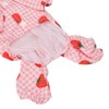 Dog Raincoat Hooded Reflective Breathable Lightweight Strawberry Patterns Puppy Rain