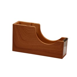 Enyuwlcm Acrylic Desk Tape Dispenser Heavy Duty Cute Tape Dispenser with Non-Skid Base Suitable for 1 Inch Core Tape Imitation Wood Grain