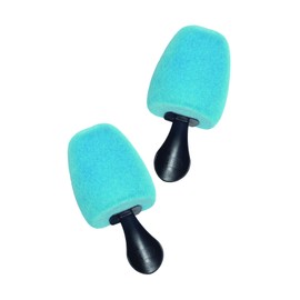 Kaps Foam Shoe Stretcher with Handle, Shoe Stretcher for Shoes with Square Square Shoe Tip, Hygienic Half Stretcher with Velour Cover, Shoe Shaper, Shoe Stretcher, lightblue