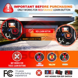 2X 139.53681/139.53681B/139.53680 (Red or Orange Learn Button 1997-2005) Craftsman Garage Door Opener Remote 3-Year-Warranty