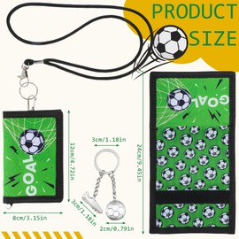 Brateuanoii Children's Neck Pouch, Boys Football Neck Pouch, Children's Purse, Shoulder Coin Bag, Neck Pouch Children with Key Ring, Velcro Fastener Purse Children, Green, Classic