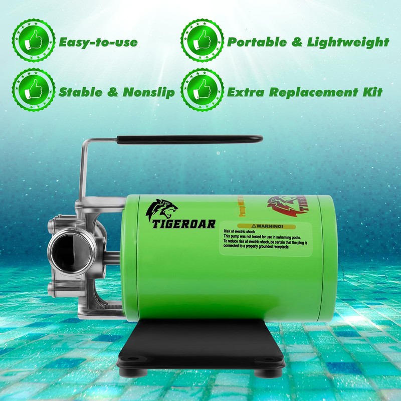 TIGEROAR 12V Water Pump Water Transfer Pump 330 GPH RV