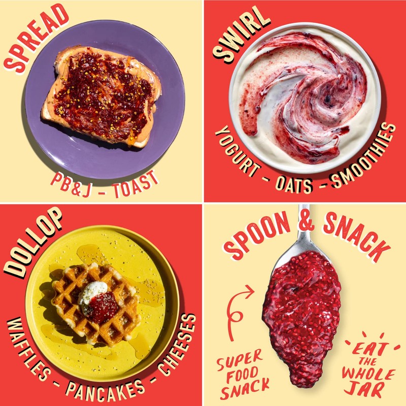 Chia Smash Strawberry Jam | Low-Calorie, No Sugar Added Keto