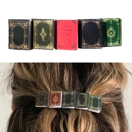 Chriseen Miniature Book Hair Clip for Teens Girl Vintage Hairclip Pin Duckbill Clip Barrettes Spring Hair Decor for.1