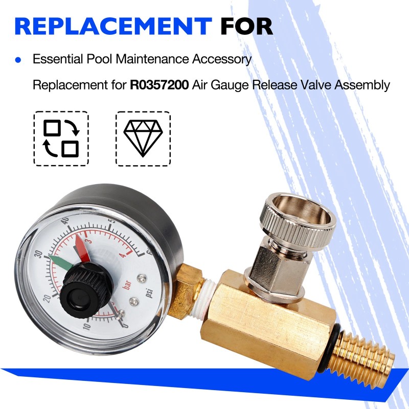 Zodiac Jandy Filter Pressure Gauge Air Relief Valve Assy For