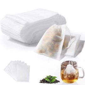 600 Pcs Bolsitas de Té/Café Suelto, Bolsas de Filtro de Te Desechables con Cordón, Bolsas de Té Vacías para Suelto, Bolsas de Tés Blancas Rellenables para Hierbas, Tés Perfumados, Granos, Café