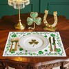 St. Patrick's Day Placemats Set of 6 Green Shamrock Table