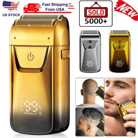 Surker Maquina De Afeitar Electrica Para Hombre Afeitadora Rasuradora Barba Trimmer USA - Gold