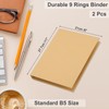 PATIKIL B5 Binder Cover, 2 Pcs 9 Round Ring Binder