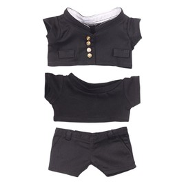 niannyyhouse 20cm Plush Doll Clothes Black Suits Jacket T-shirt Pants 8in Stuffed Doll Clothing