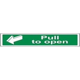 V Safety Safe Condition Door - Pull To Open - 300 X 100mm