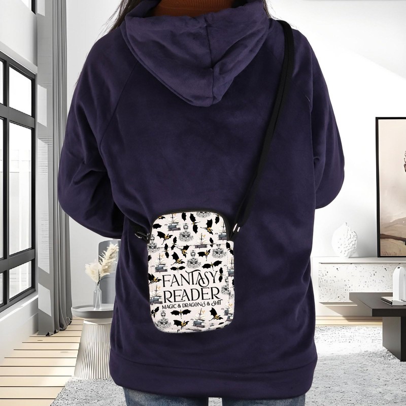 JTOUK Romantasy Novel Fantasy Reader Crossbody Bag Book Lover Gift