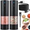 2Pack Electric Salt and Pepper Grinder Set USB Rechargeable with