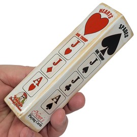 Euchre Trump Club - Combined Trump Indicator/Marker That Also Shows Ranking of Highest Cards in Order - Made in USA (Distressed White)