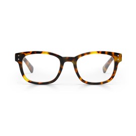 eyebobs Biff Wide Premium Unisex Reading Glasses, Tortoise Front and Temples, 1.75 Strength