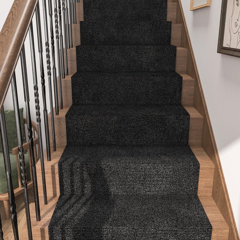 FunStick 24"x160" Large Black Carpet Roll with Padding Attached for