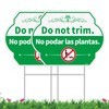 Do Not Trim Yard Sign with Stake, Bilingual Do Not