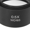 Auxiliary Objective Lens Aluminum Alloy 0.5X Microscope Part for SM