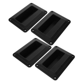 TEHAUX 4 pcs Small Plastic Audio Speaker Side Handle Recessed Replacement Handles for Easy Installation Comfortable Grip and Practical Use Stage Equipment