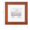 Gallery Solutions with 8"x8" Flat Walnut Frame - Square Tabletop