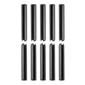 DTGN 5mmx45mm(DxL) Slotted Spring Pin - 30Pack - Good for Home Machine Fastener - 65Mn Spring Dowel Tension Roll Pin - Black